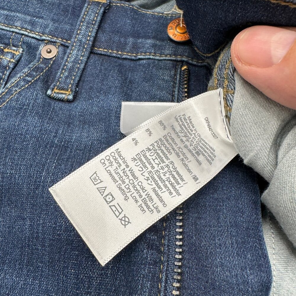 NEW Madewell 10" High-Rise Skinny Jean Womens Blue Denim Pants, Size 28 NWOT - Picture 6 of 11